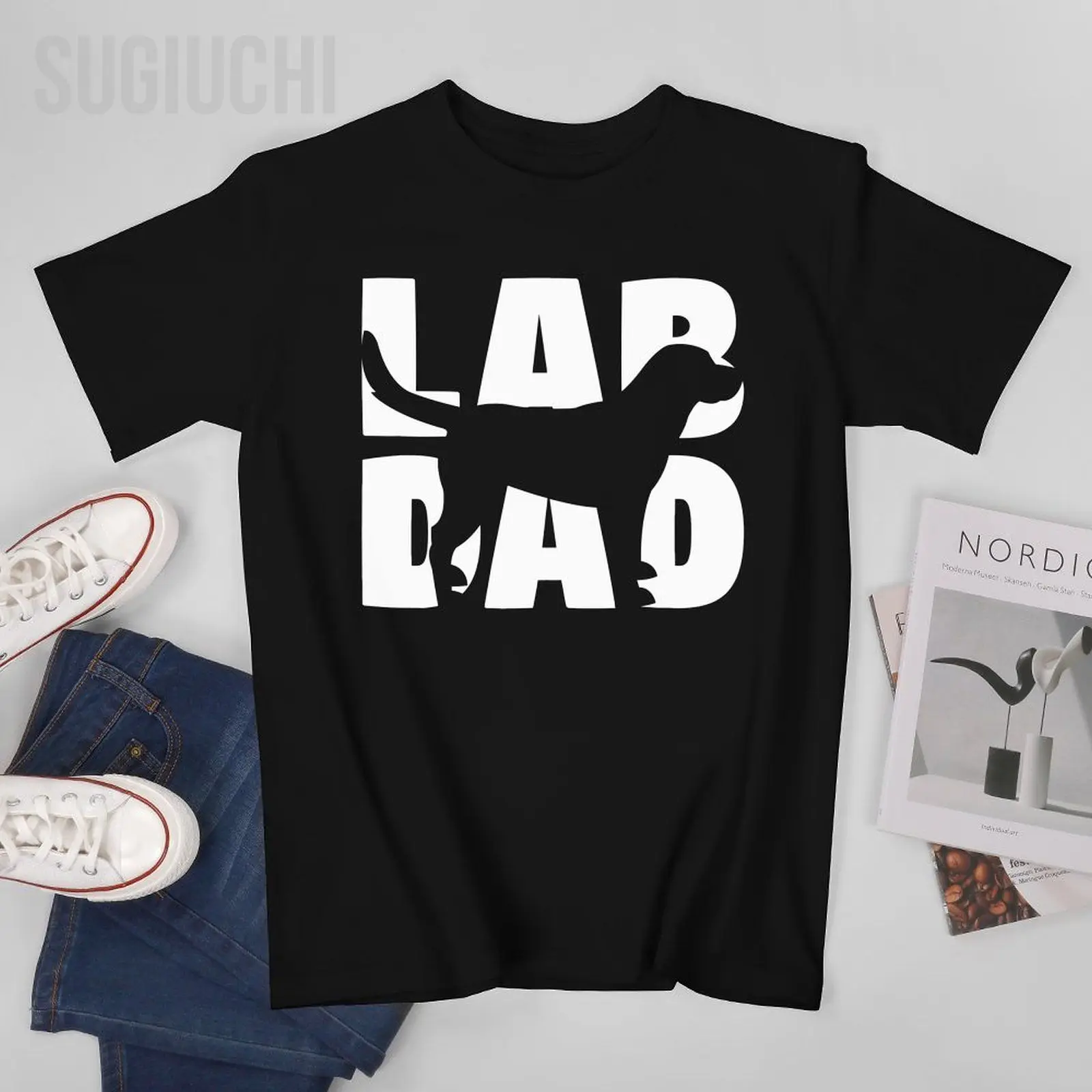 

Men Labrador Retriever Dogs LAB DAD Tshirt Tees O-neck T Shirts Women Boys 100% Cotton Short T-Shirt Unisex All Seasons