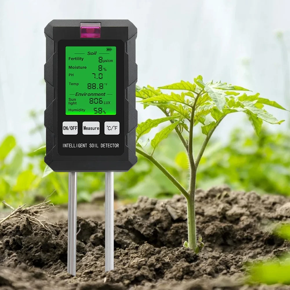 SPH030 6 in 1 Soil Tester Digital PH Moisture Fertility Light Temp Humidity Mete