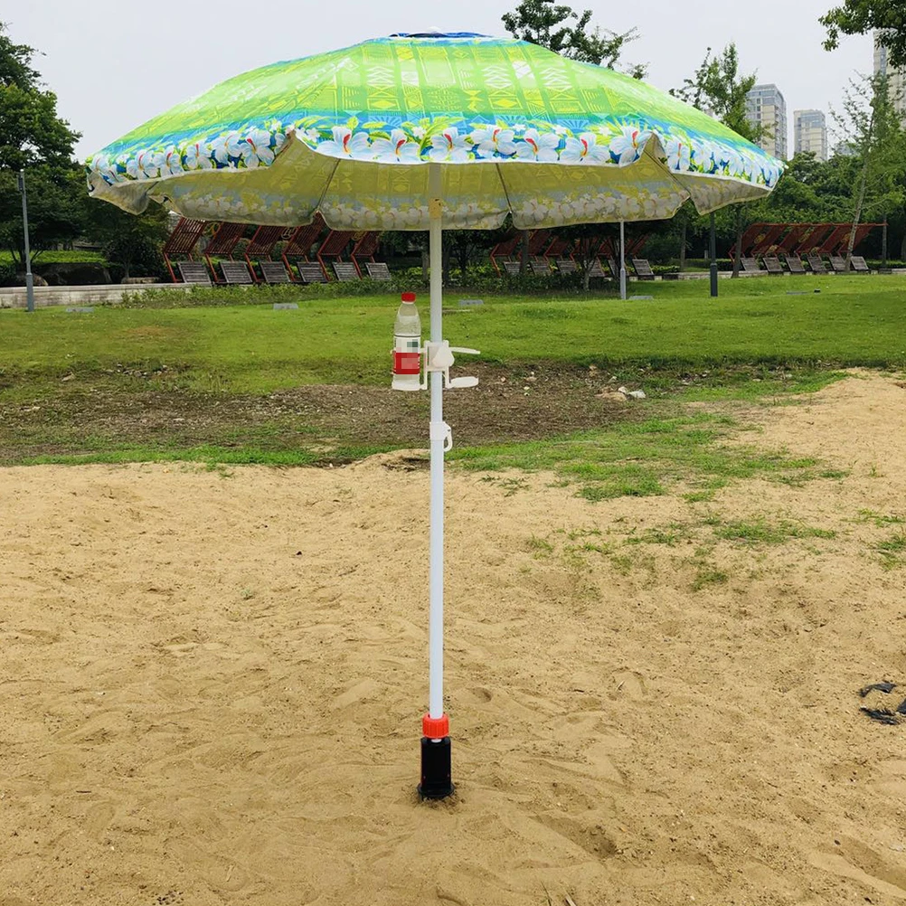 32mm Beach Umbrella Anchor Sand Grabber Screw Parasol Anchor Sand Auger Umbrella Stand Sunshade Bracket With Handle beach umbrella plug base umbrella stand holder