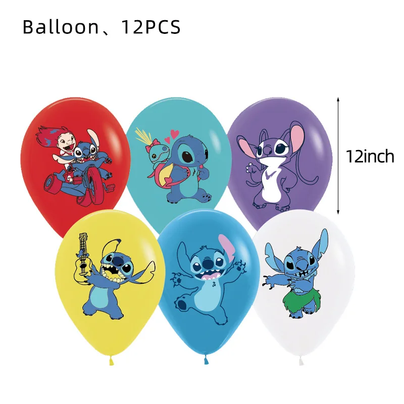 thumbnail image 1 of Nueva decoración para fiesta de cumpleaños de Stitch, Lilo & Stitch, servilletas de papel azul cielo, platos, vasos, vajilla, telón de fondo, globos, suministros para baby shower, 1 of 5