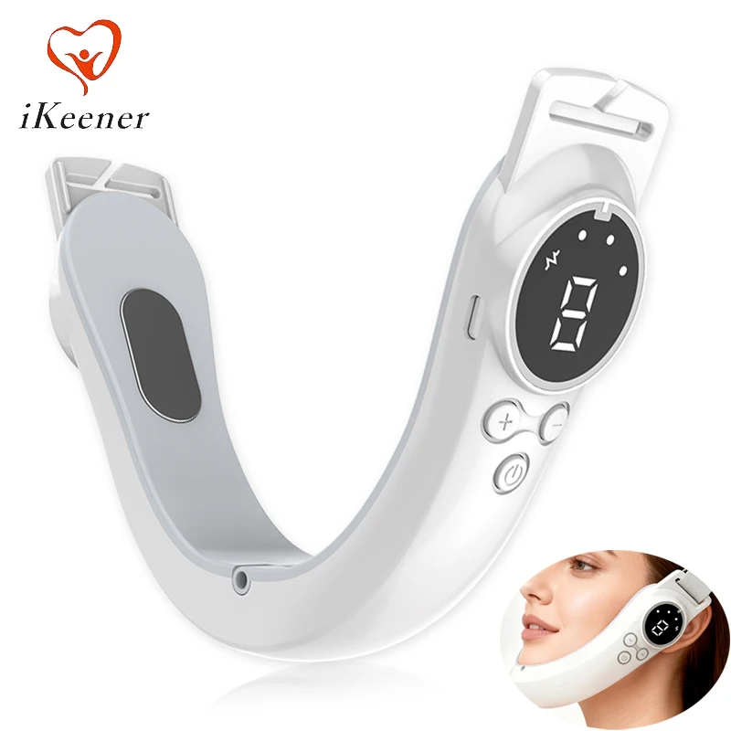 V페이스 리프팅 기기 EMS 얼굴 마사지기 9단계 턱 볼 리프트 벨트 다기능 뷰티 도구 이중턱 관리용