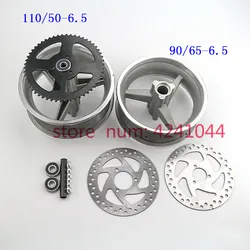 Alloy Rim Set with Front and Rear Wheels for Mini Bikes and E - Scooters (Front X rear hub set)