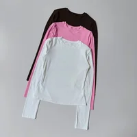 Vêtements de yoga d'automne pour la remise en forme, séchage rapide, évacuation de l'humidité, hauts de sport pour femmes, vêtements de yoga, Pilates 4