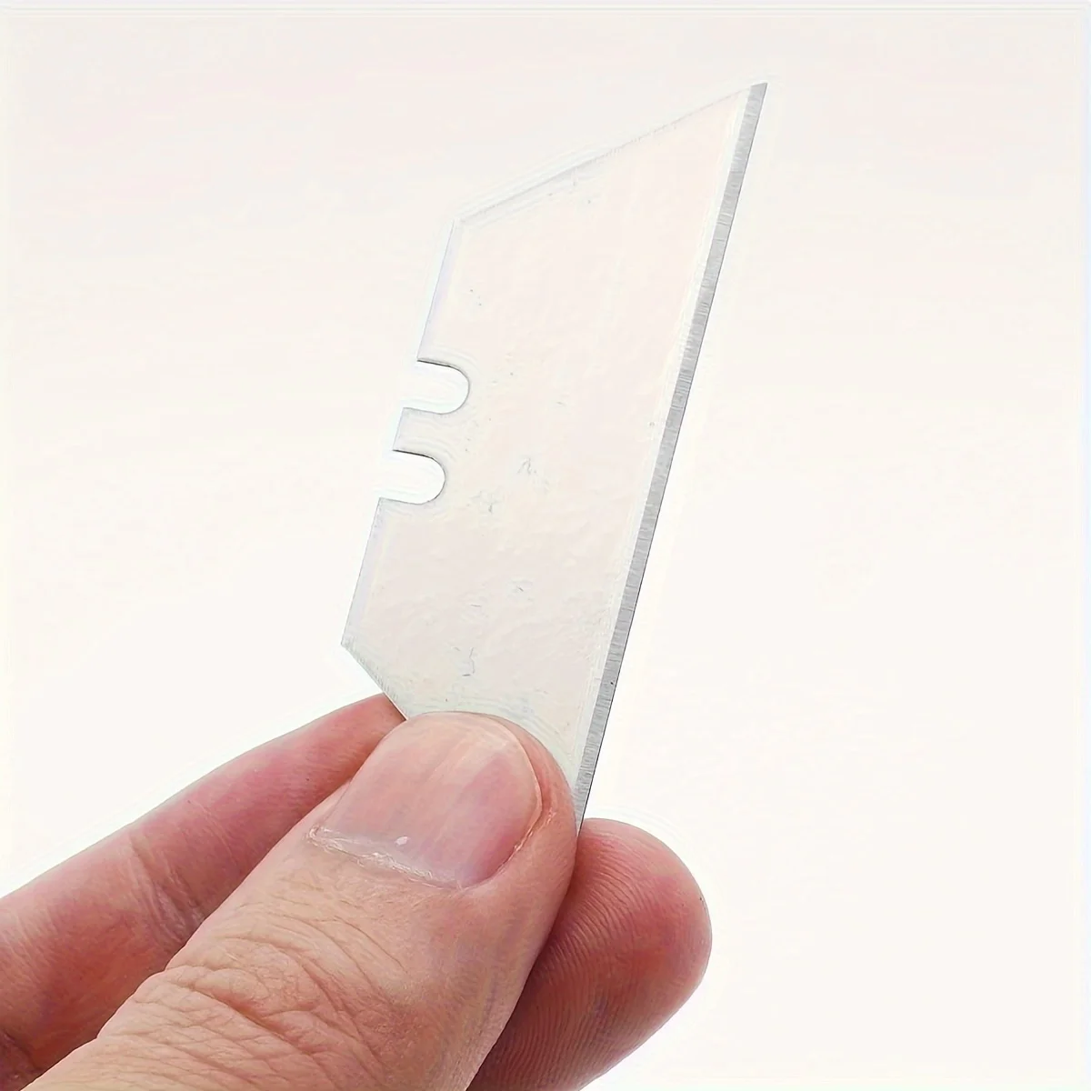 10pcs Stainless Steel Trapezoidal Cutting Blade Interchangeable Multifunctional Set Imitation Leather/Paper/Home Repair