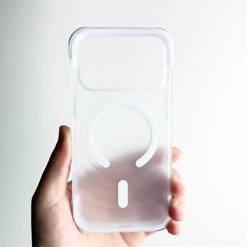 MagSafe Compatible Shockproof Translucent Phone Case with Airbag Anti-fall Protection and Magnetic Wireless Charging