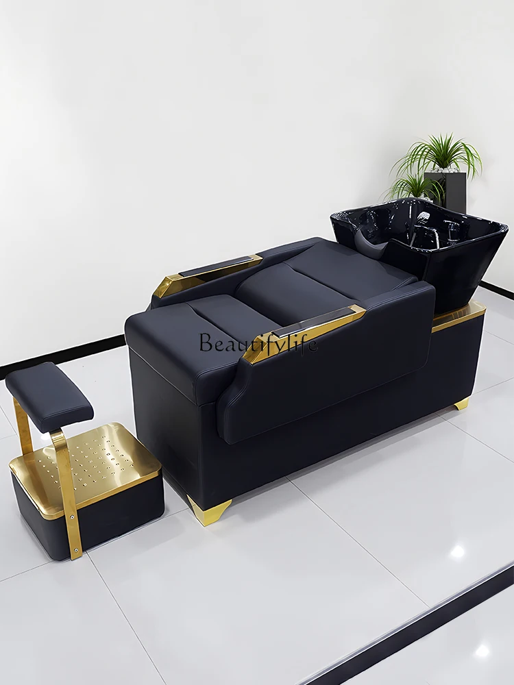 Hair Saloon Dedicated Shampoo Chair High-End Hair Salon Ceramic Flushing Bed