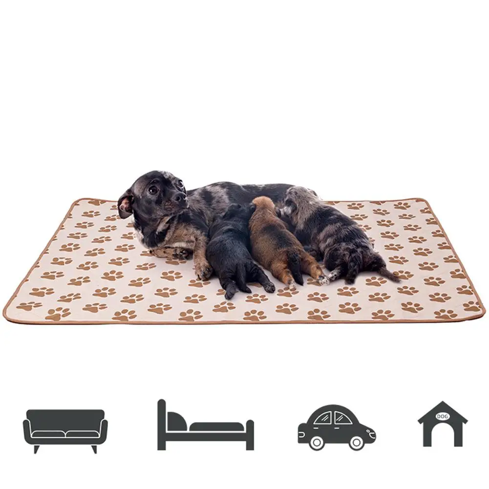 Dog Diapers 4 Layers Washable Reusable Anti-slip Quick Absorb Training Pee Pad Pet Accessories