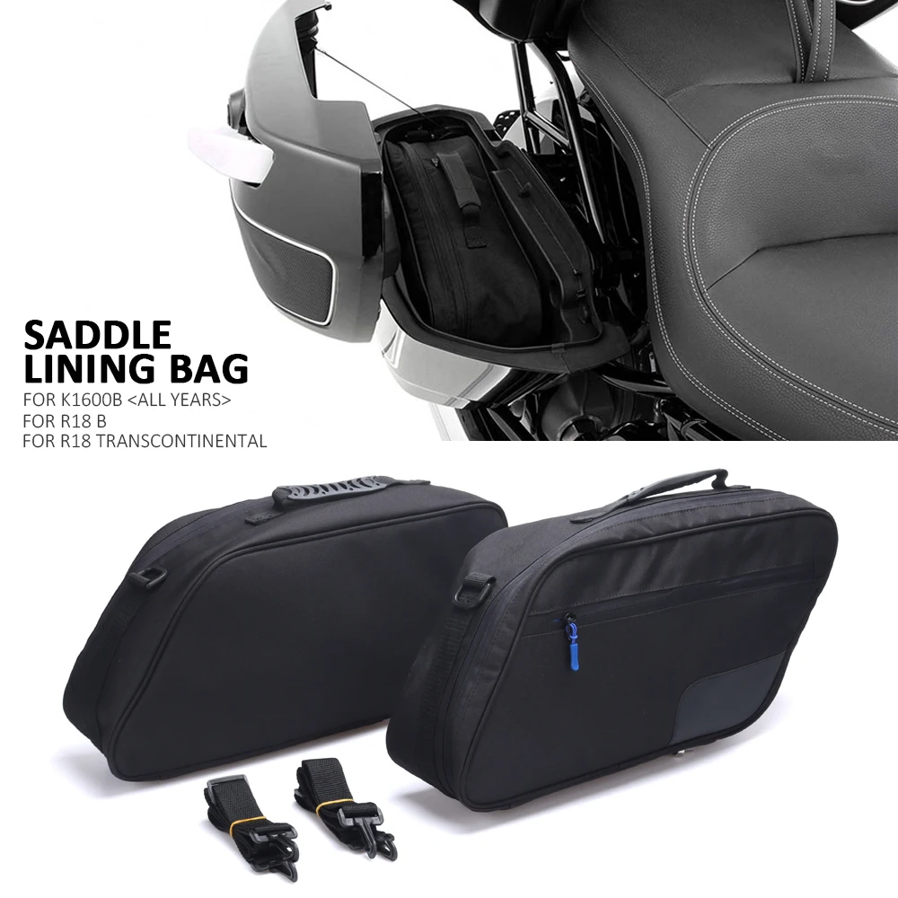 

Motorcycle Saddlebag Luggage Liner Tour Pack Soft Tool Saddle Bags Black For BMW K 1600 B K1600B R 18 B R18 Transcontinental