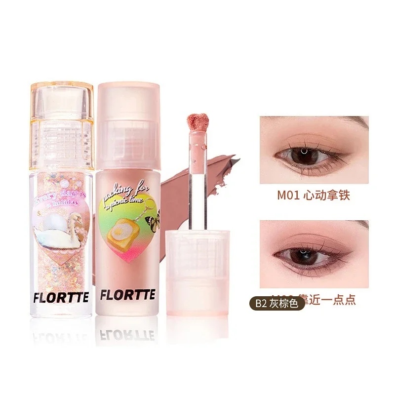 Flortte Flower Loria Liquid Eye Shadow Liquid Super Shiny Sequins Highlight Lying Silkworm Pen Crushed Diamond Liquid Eye Shadow