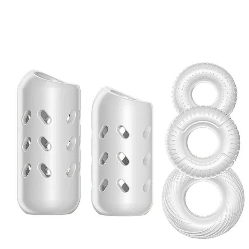 Penis Rings 5PCS Foreskin Correction Delay Ejaculation Trainer Long Lating Men Cock Rings Sex Toys Adult Prepuce Corrector male sex toys
