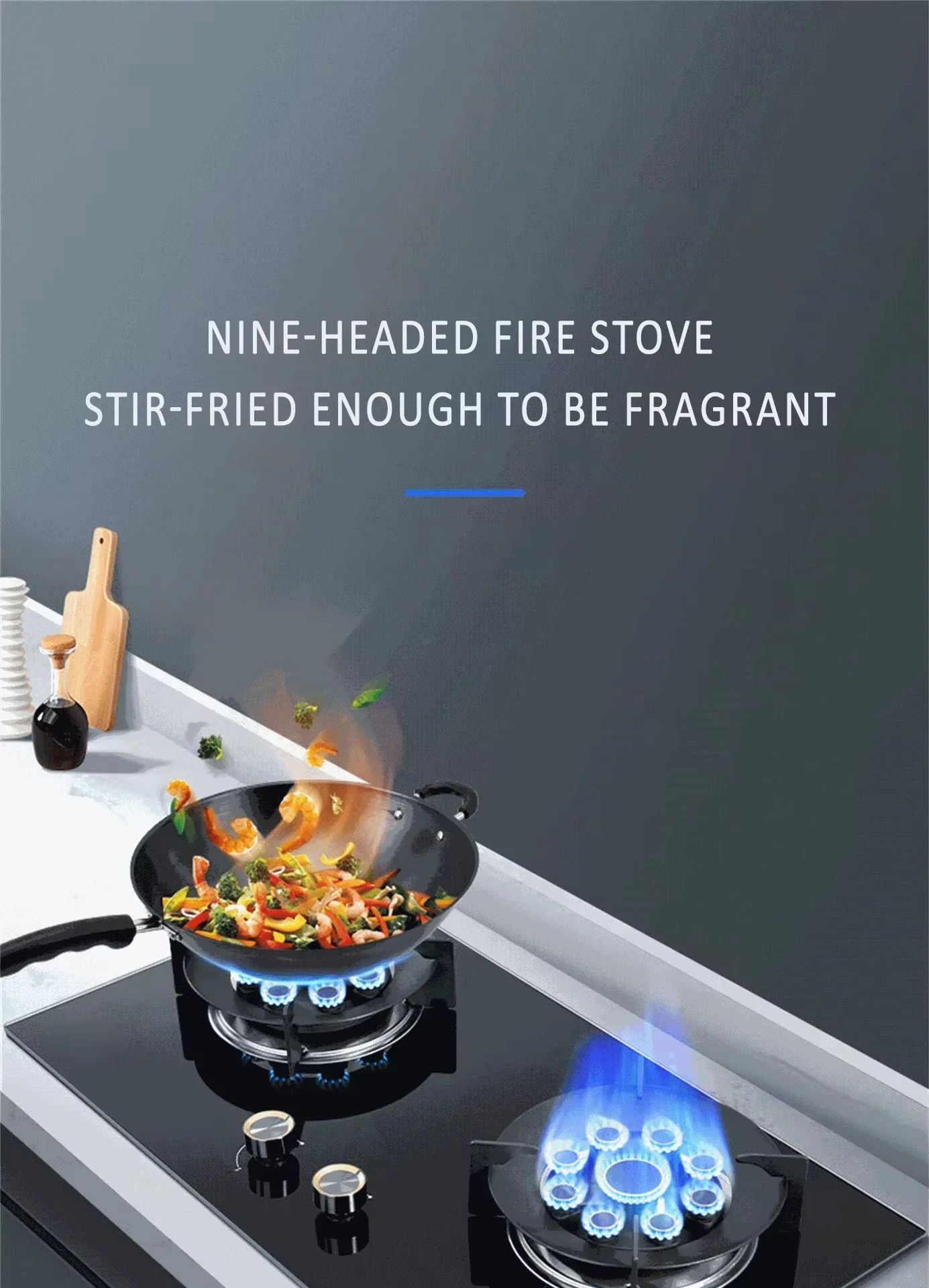 5.2KW Electric Gas Stove Advanced Technology Large Firepower with Flame Failure Protection Grade I Energy Efficiency