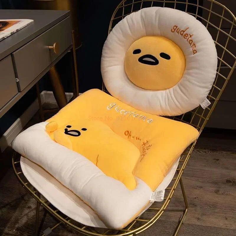 

Sanrio Gudetama Плюшевая Игрушка Аниме кавайная мультяшная Подушка для офиса мягкая набивная Подушка для украшения пола Комнаты