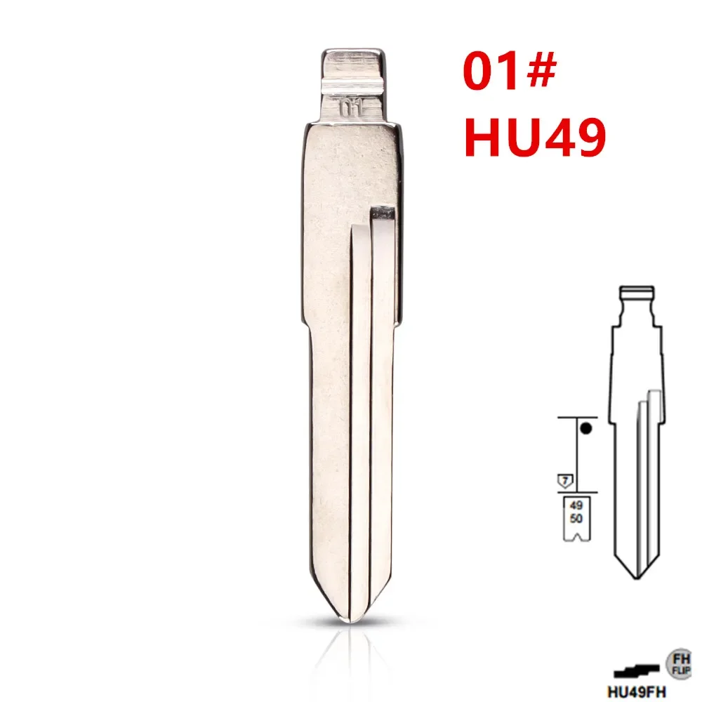 

10 шт. необработанный металлический ключ 01 # HU49 для VW Jetta Santana для KD keydiy xhorse VVDI Универсальные пульты дистанционного управления No.01