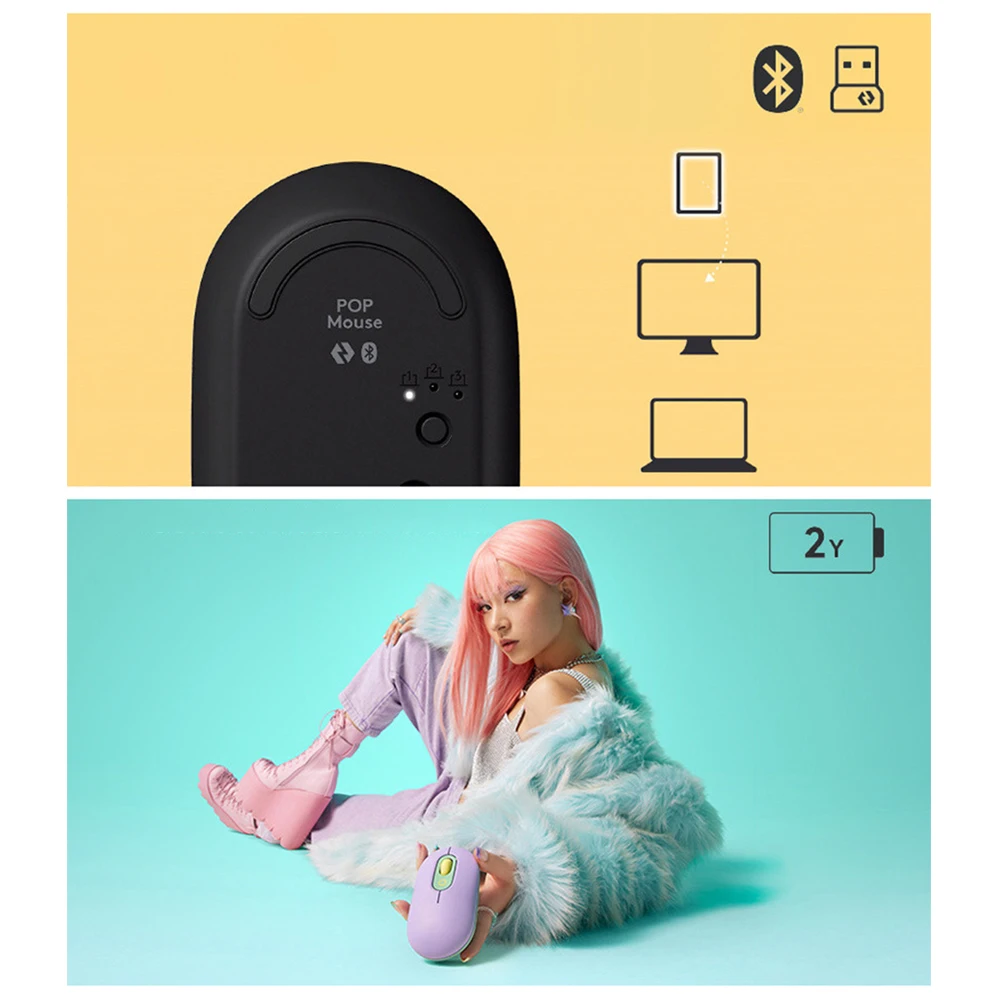 Wireless Bluetooth-compatible Mouse 2.4Ghz Mini Silent Mechanical Gaming Mice Cross-screen Operation Mouse 3-mode Bubble Mouse 7 Scb8b3aef0c8542bb83a0c60ddbe29bd5S