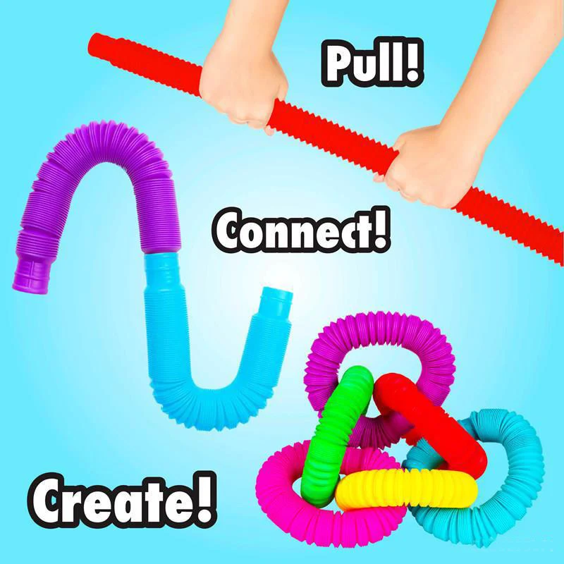Rainbow Pop Tube Sensory Toys 3