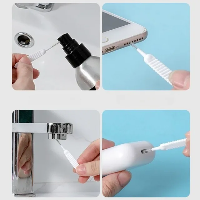 Brosse de nettoyage de douche, salle de bains, Micro brosse en Nylon, buse Anti-colmatage, outils de nettoyage, déclencheur de congestion Micro poreux, 10 pièces 3