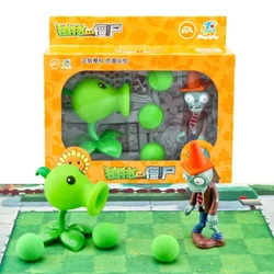 Plants vs. Zombies Deluxe Toy Set - Peashooter, Chomper, Winter Melon & Conehead Zombie Game Figures (686 - 1F)