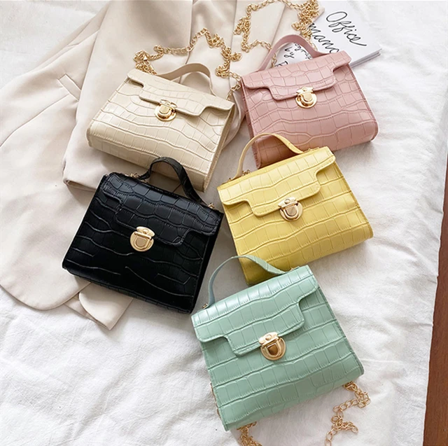 Handbag Bag Female Solid Bags, Female Bag Chain Handle