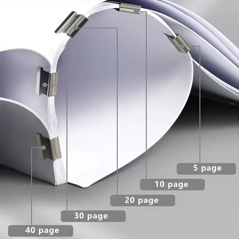 Push Stapler Metal Stapler Document Push Clamp Binder Stationery Clip Stapler Multifunction Paper Storage Artifact School Office Supplies Metal Clip Holder