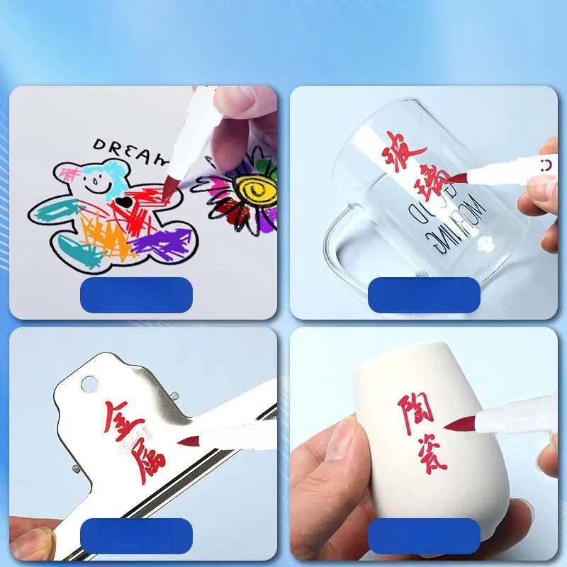 12 Color Whiteboard Pen, Easy To Wipe Water-Based Marker Pen, Children's Graffiti Drawing Brush, Conference Office Marker Pen