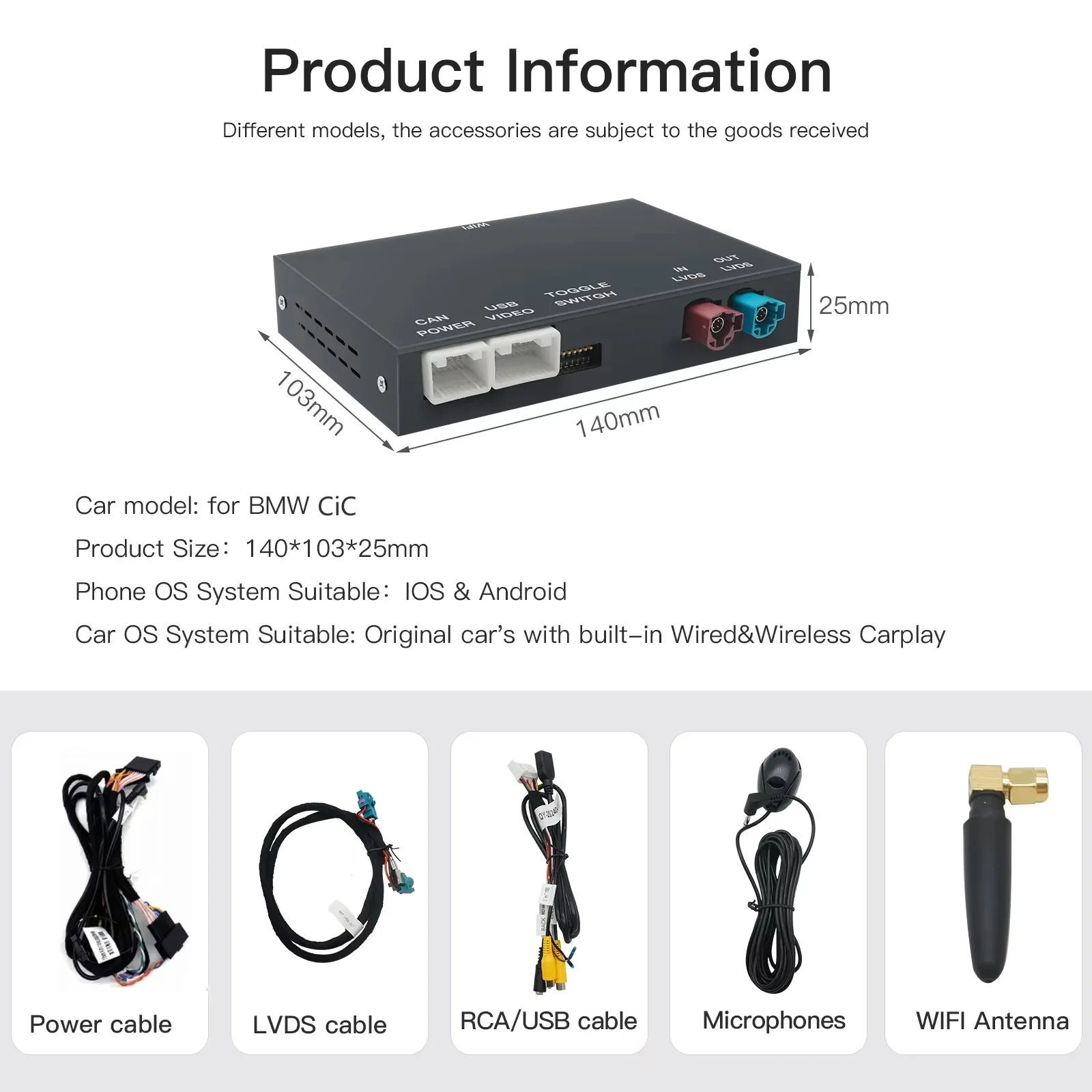  CarPlay  ȵ̵ ڵ BMW NBT CIC ý 1 2 3 4 5 6 7 ø X1 X3 X5 X6 ̴ F20-F25 F30-D36 F10 F48 F11 F10