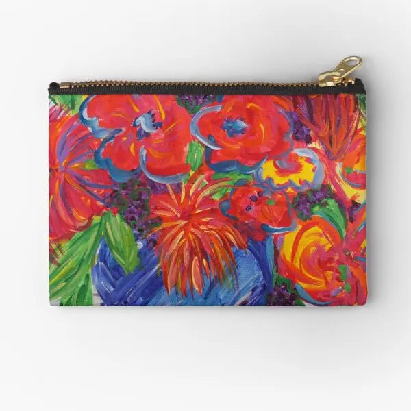 

Firework Floral Zipper Pouches Wallet Underwear Socks Bag Coin Packaging Men Cosmetic Key Storage Pocket Women Pure Small