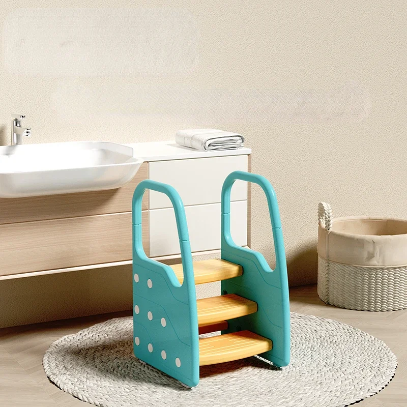 Stable Anti Slip Plastic Baby Learning Tower,Hand Washing Toilet Steps for Kids Step Stools, Bathroom Toilet Ladder Children