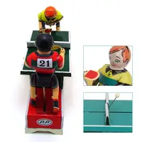 Wind Up Table Tennis Toy Ping Pongs Spring Clockwork Toy Vintage Tinplate Ping Toy Nostalgic Wind Up for Kids 1