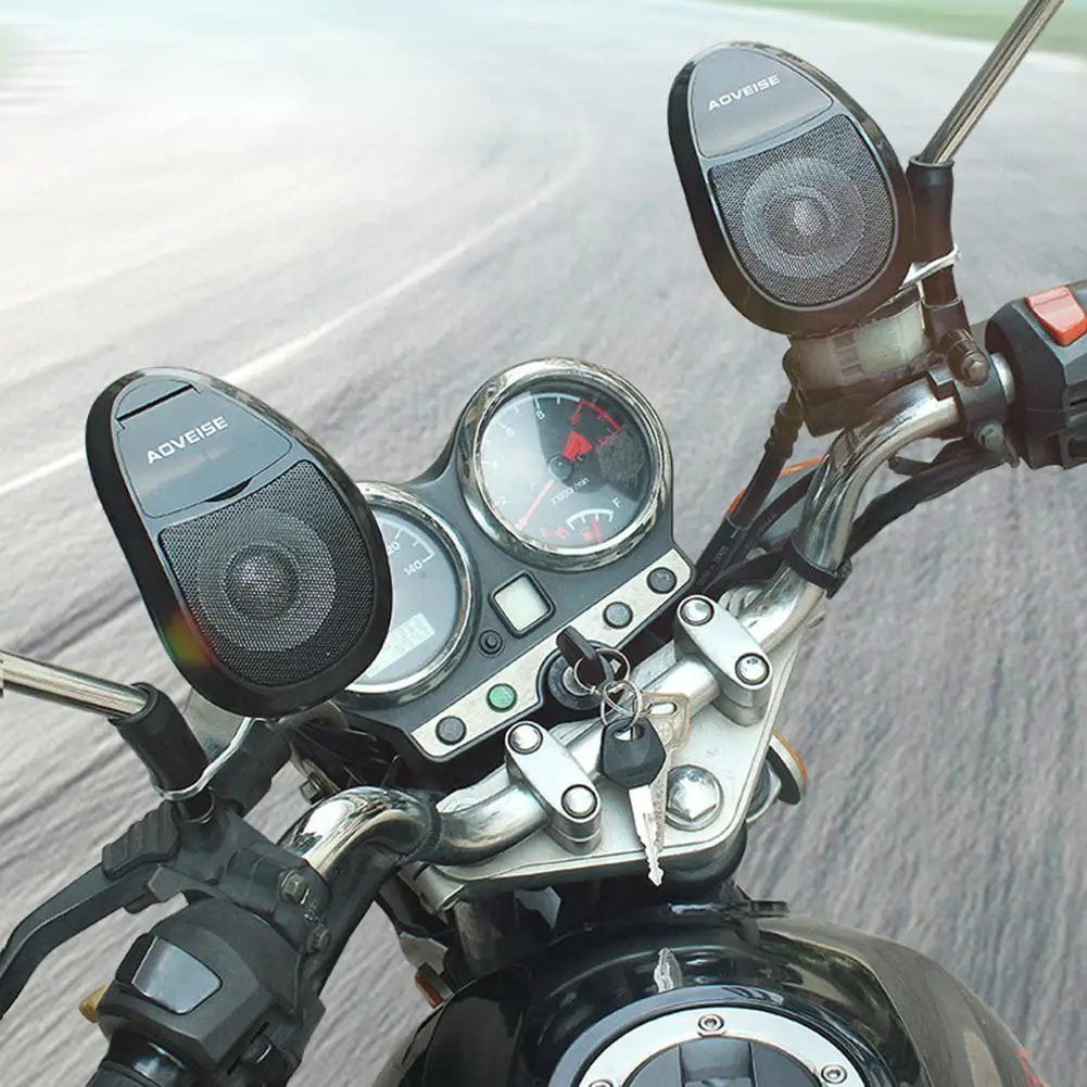 Motorcycle Bluetooth-Compatible Speaker MP3 Audio System FM Radio U Disk TF Card Waterproof Ghost Light For AOVEISE MT493 motorcycle speaker