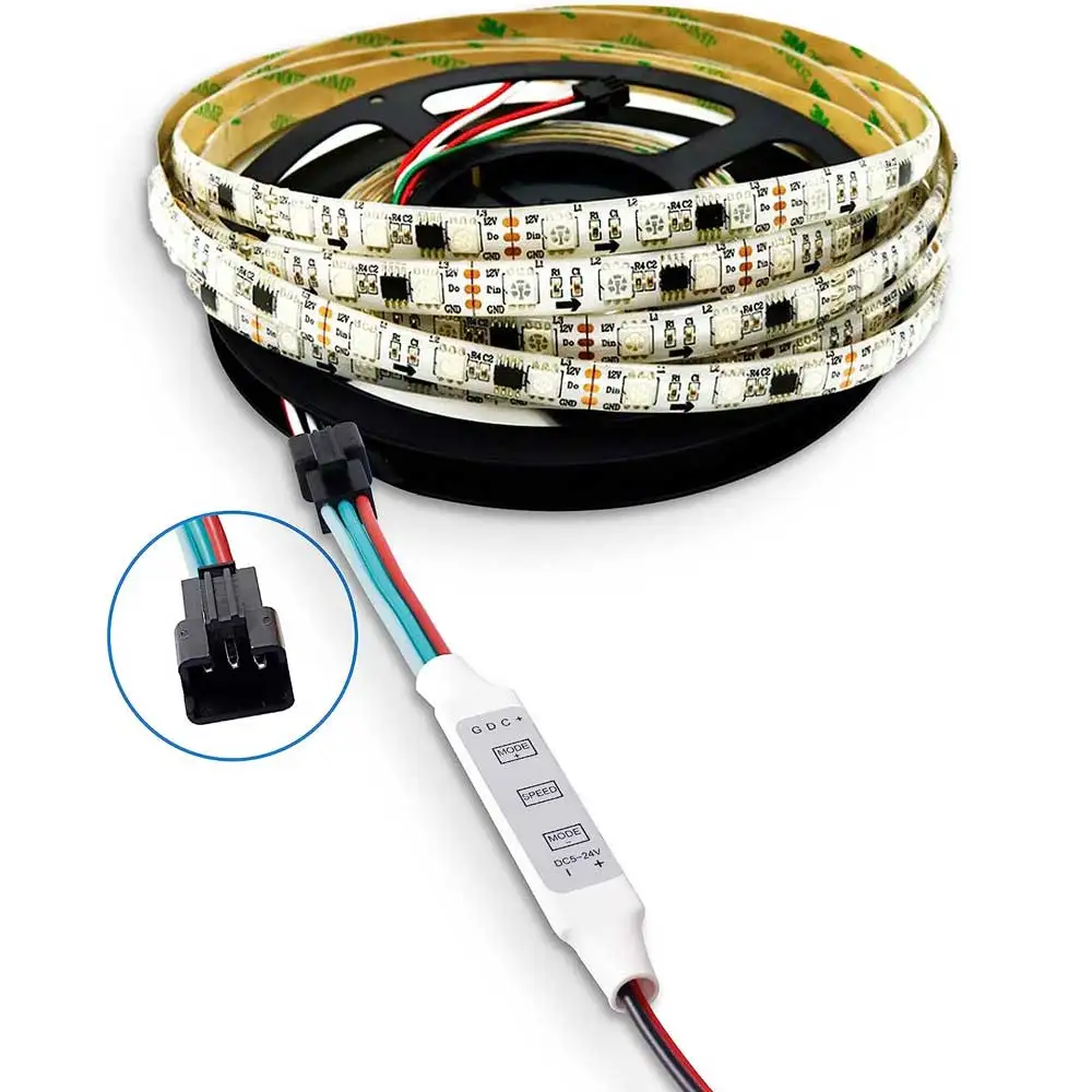 SP002E Mini 3 Keys RGB Led Controller For DC5-24V Pixels Dream Color WS2811 WS2812B UCS1903 16703 Led Strip Light led strip controller