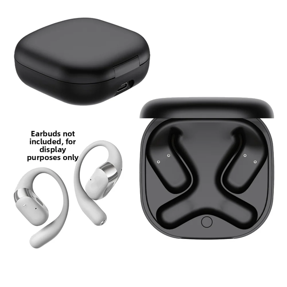 Shokz OpenFit 2 Plus T920 T921 이어버드용 USB C 휴대용 충전 케이스 여행용 은행 쉘 블랙 고용량
