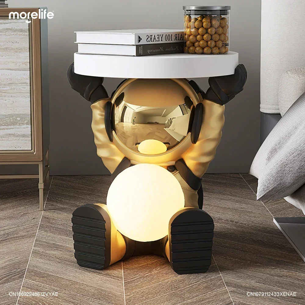 

Home Decor Sculpture Decoration Creative Astronaut Moon Lamp Figurine Coffee Tables Nightlight Landing Ornaments Resin Statues