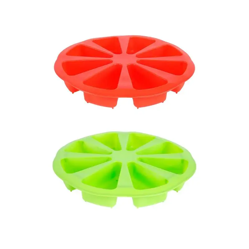 

8 Cavities Cake Mold Triangle Silicone Pizza Mold Cupcake Liners Reusable Baking Mold Pizza Mold Cupcake liners for pastry