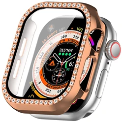 Luxury Bling Diamond Glass Cover for 46mm Series 10 (Rose Gold)