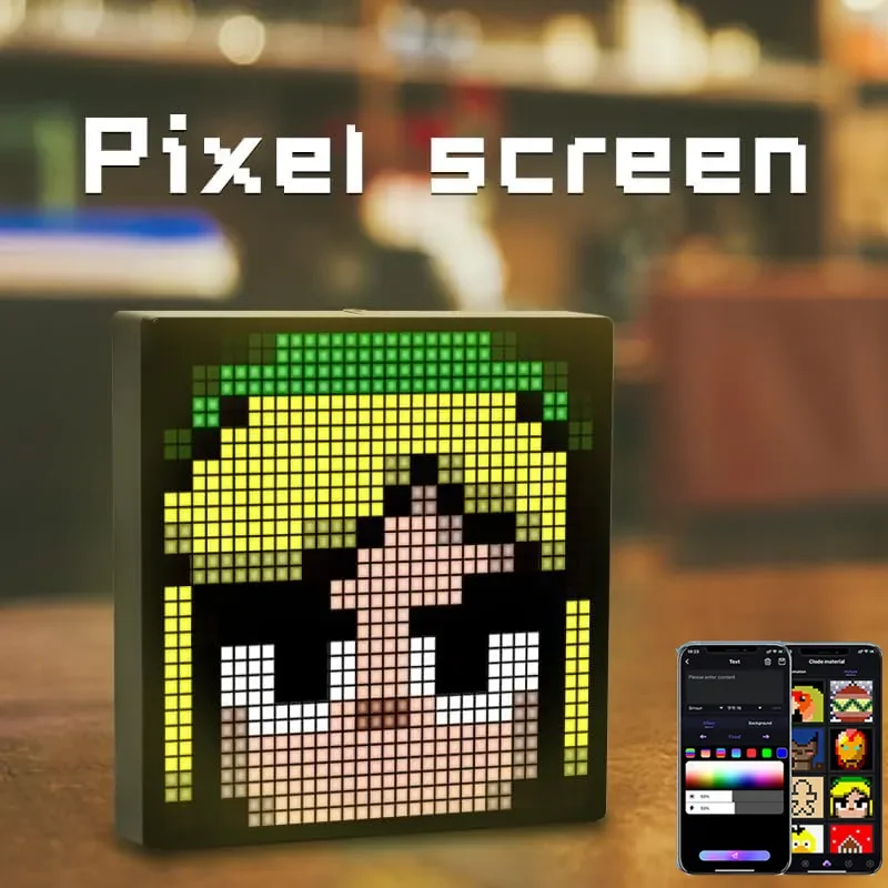 

Smart LED Pixel Display Nightlight APP Control Programmable Screen Pixel Art Home Decor Game Room DIY Text Animation Photo Frame