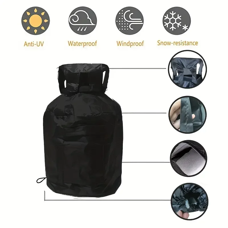 Outdoor Gas Tank Cover,Oxford Cloth,Sun-Resistant, Dustproof Protective Sleeve for Camping Stove Accessory, Gas Bottle Cover 2