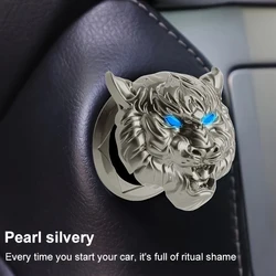 Elegant Anti - Scratch Push Start Button Cover with Decorative Ring for Car Ignition (Silver)