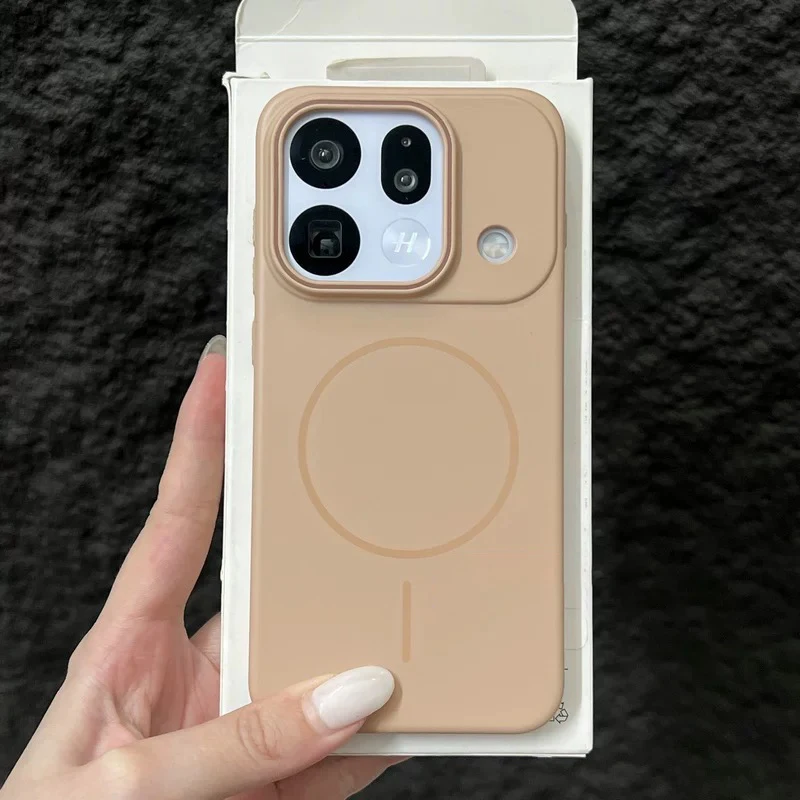 Hard Matte Magnetic Case - Solid Color Wireless Charging-Compatible Cover