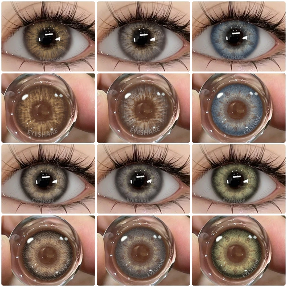 EYESHARE 1 Pair Natural Color contact lenses for Eyes Cosmetic Brown Contact Cosmetic Eye Contacts lenses Yearly