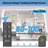 ABBREE Wireless Key Finder Tracker Remote Control RF Key Locator Anti-loss Devices Pet Wallet  1 RF Transmitter 6 Receiver Child - Image 2
