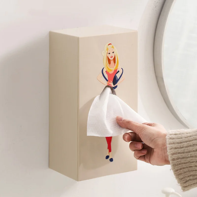 Creative Puffy Skirt Girl Tissue Box Funny Desktop Tissue Storage Box Organizer Home Coffee Shop Table Decoration Tissue Holder 4