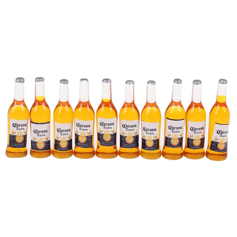 10Pcs 1/6 Dollhouse Miniature Resin Bottle Simulation Wine Bottle Model Children Toys Gifts