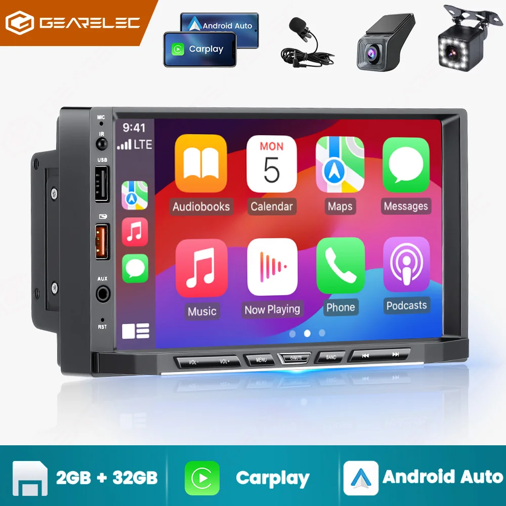 Android12 Autoradio Autoradio 2 Din 7 "Universal Carplay Android Auto Navi Wifi Gps Car Audio Multimedia Player Per Nissan Toyota