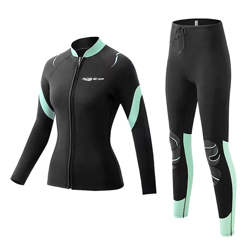 3mm Split Surfing Diving Suit Long Sleeve Sun Protection Women's Quick-Drying Snorkeling Suit Diving Professional