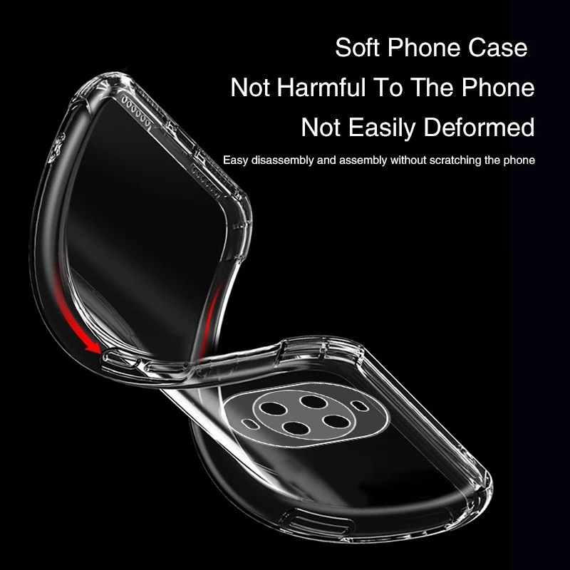 Soft Silicone Airbag Clear Camera Protective Phone Case - Original Back Cover