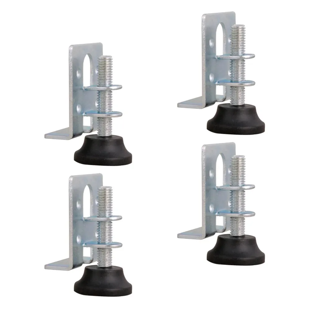 4Pcs 조정 가능한 레벨링 발 패드 탄소강 나일론 가구 다리 레벨러 캐비닛 옷장 서랍 지지대 액세서리