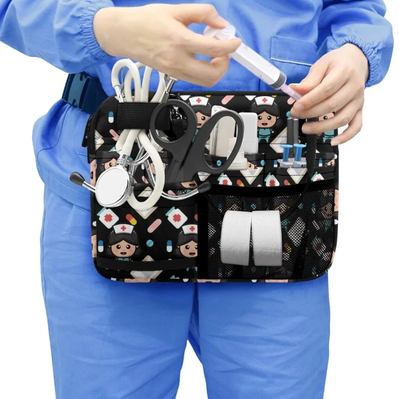 

Twoheartsgirl Nurse Belt Organizer Casual Waist Bag Pouch Case for Medical Scissors Care Tool Large Capacity Women Fanny Pack
