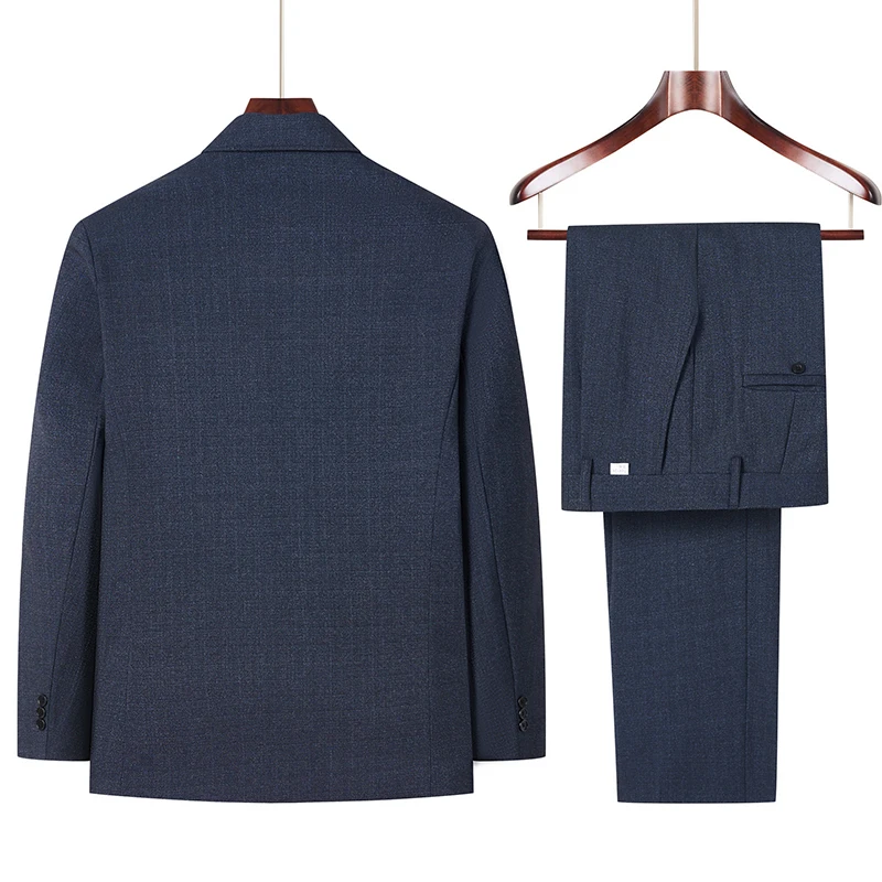 Men Sun Yat-sen Suit Gray Zhongshan Suit Twinset Traditional Chinese Two-Piece Ensemble Mao Tunic Coat and Pant 2pcs Outfits