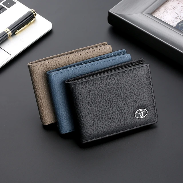 Super Slim Soft Portemonnee 100% Echt Leer Voor Toyota Auto Logo Mini Card Wallet Purse Card Houders Mannen Portemonnee dunne Kleine _ - AliExpress Mobile