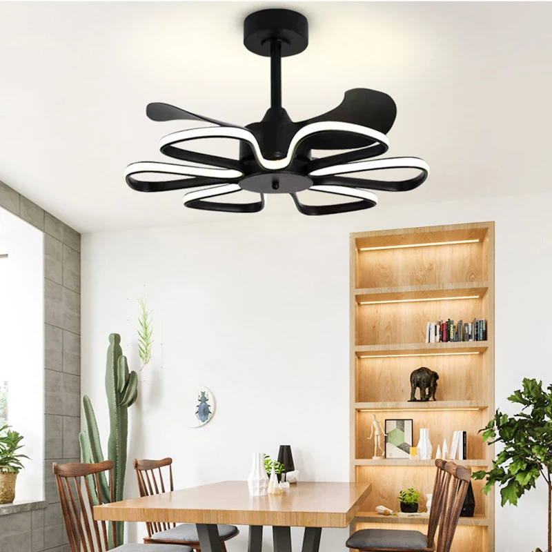 

Nordic restaurant Ceiling fan with lights remote control smart living room decoration lamparas Pendant lights